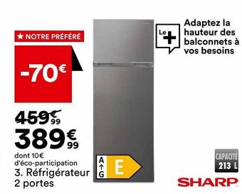 BUT Réfrigérateur 2 portes offre