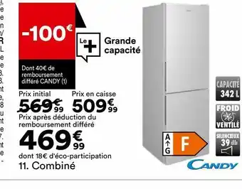 BUT Réfrigérateur combiné offre