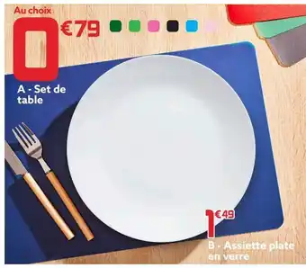 Assiette plate en verre
