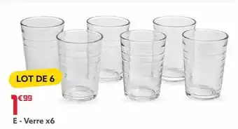 Gifi Verre x6 offre