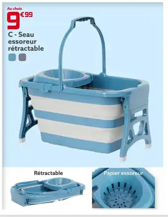 Gifi Seau essoreur rétractable offre