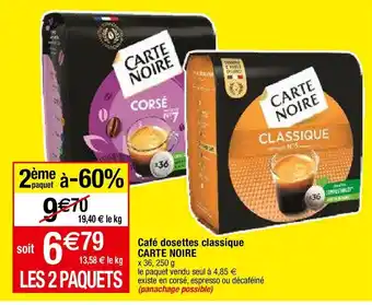 Migros Capsules de café carte noire offre