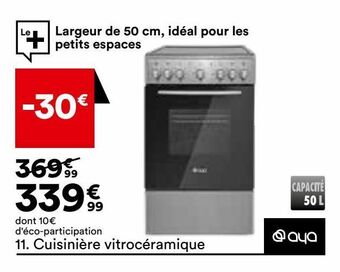 BUT Cuisinière vitrocèramique offre
