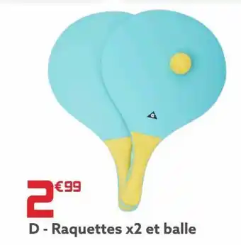 Gifi Raquette x2 et balle offre
