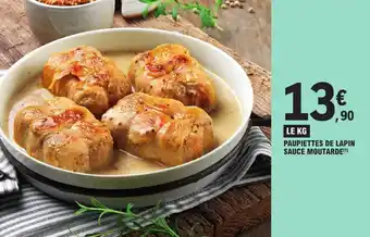 E.Leclerc PAUPIETTES DE LAPIN SAUCE MOUTARDE(¹) offre