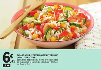 E.Leclerc SALADE DE RIZ, PETITS LÉGUMES ET SURIMI (5) "QUALITÉ TRAITEUR" offre