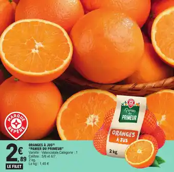 E.Leclerc ORANGES À JUS(²) "PANIER DU PRIMEUR" offre