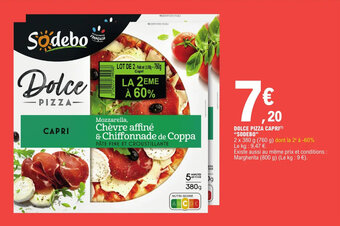 E.Leclerc DOLCE PIZZA CAPRI(¹) "SODEBO" offre