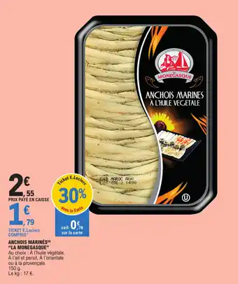 E.Leclerc ANCHOIS MARINÉS(4) "LA MONEGASQUE" offre
