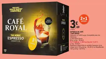 E.Leclerc CAPSULES DE CAFÉ "CAFÉ ROYAL" offre