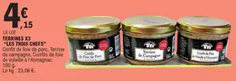 E.Leclerc TERRINES X3 "LES TROIS CHEFS" offre