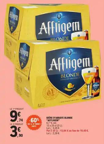 E.Leclerc BIÈRE D'ABBAYE BLONDE "AFFLIGEM" offre