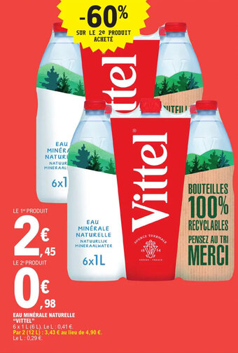 E.Leclerc EAU MINÉRALE NATURELLE "VITTEL" offre