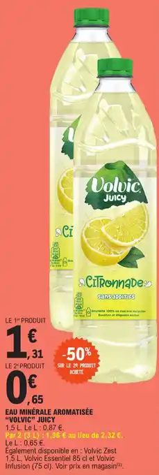 E.Leclerc EAU MINÉRALE AROMATISÉE "VOLVIC" JUICY offre