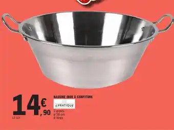 BASSINE INOX Ă CONFITURE