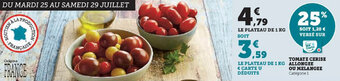 Super U TOMATE CERISE ALLONGEE OU MELANGEE offre
