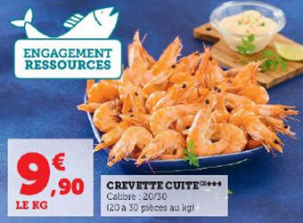 Super U CREVETTE CUITE**** offre