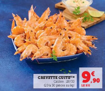 Hyper U CREVETTE CUITE" offre