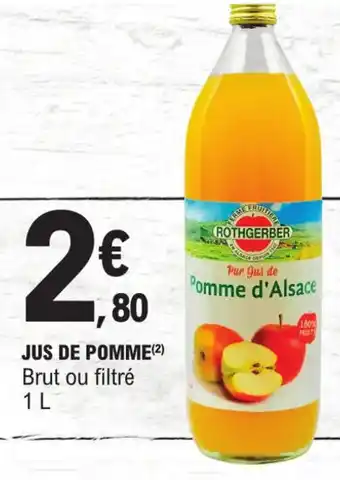 E.Leclerc JUS DE POMME(2) Brut ou filtré offre