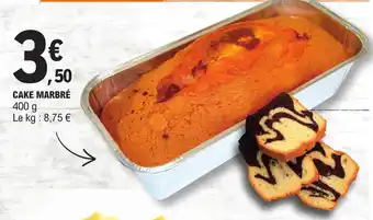 E.Leclerc CAKE MARBRÉ 400 g Le kg : 8,75 € offre