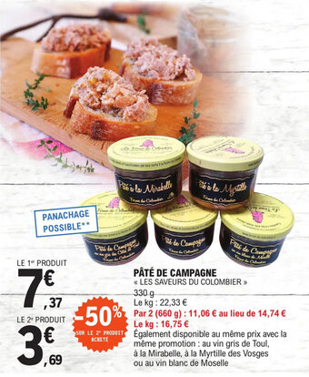 E.Leclerc PÂTÉ DE CAMPAGNE offre