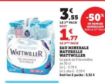 U Express EAU MINERALE NATURELLE WATTWILLER offre