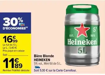Carrefour Drive Bière Blonde HEINEKEN offre
