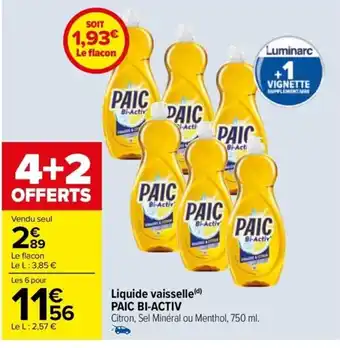 Liquide vaisselle(d) PAIC BI-ACTIV