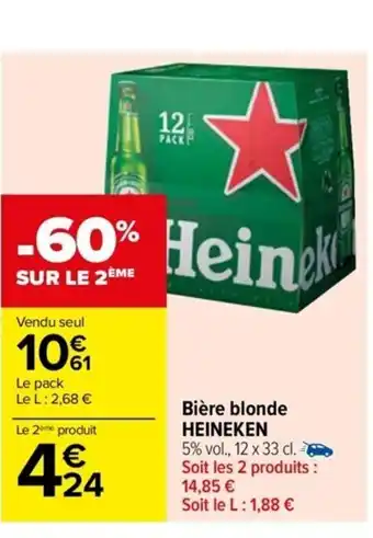 Carrefour Drive Bière blonde HEINEKEN offre