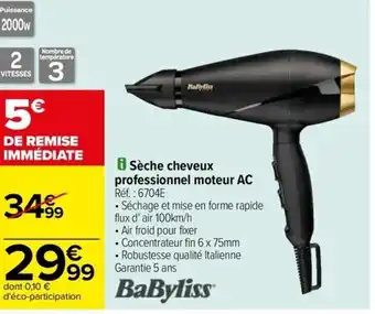 Sèche cheveux professionnel moteur AC Réf. : 6704E