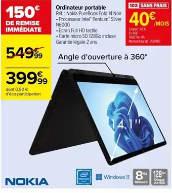 Carrefour Drive Ordinateur portable offre