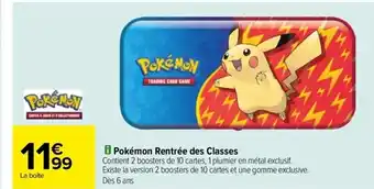 Carrefour Drive Pokémon Rentrée des Classes offre