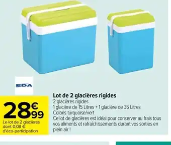 Carrefour Drive Lot de 2 glacieres rigides offre