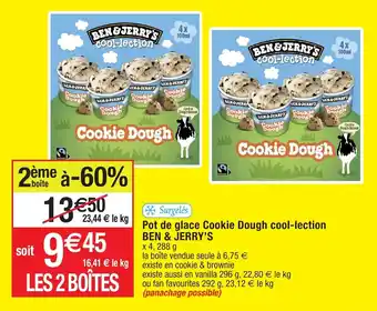 Migros Pot de glace Cookie Dough cool-lection BEN & JERRY'S offre