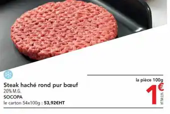 METRO Steak haché rond pur bœuf offre