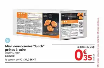 Mini viennoiseries "lunch" prêtes à cuire