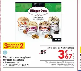 Mini cups crème glacée favorite selection HÄAGEN-DAZS(2)
