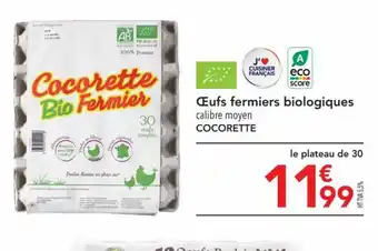 METRO Œufs fermiers biologiques offre