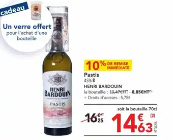 METRO Pastis HENRI BARDOUIN offre