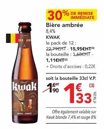 Bière ambrée KWAK