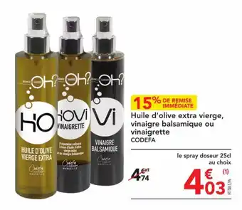 METRO Huile d'olive extra vierge, vinaigre balsamique ou offre