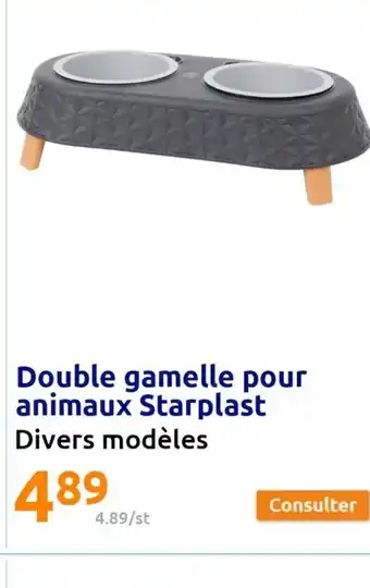 Action Double gamelle pour animaux Starplast Divers modèles offre