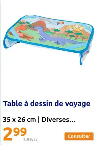 Action Table à dessin de voyage offre