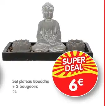 b&m Set plateau bouddha + 2 bougeoirs offre