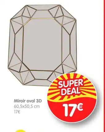 b&m Miroir oval 3d offre