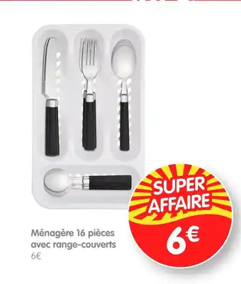 b&m Ménagère 16 pièces 9€99 offre