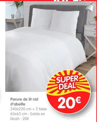 b&m Parure de lit nid d'abeille offre