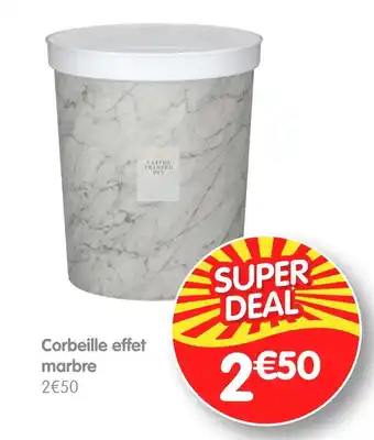 Corbeille effet marbre