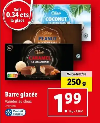 Lidl Barre glacée offre