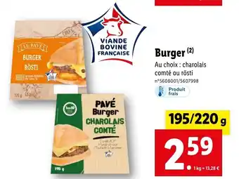 Lidl Burger (2) offre